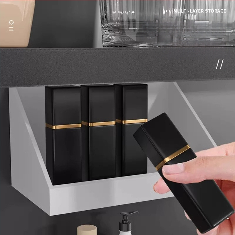 Sieninis vonios kambario sandėliavimo spintelė, 18L talpa, PP medžiaga, japonų stilius