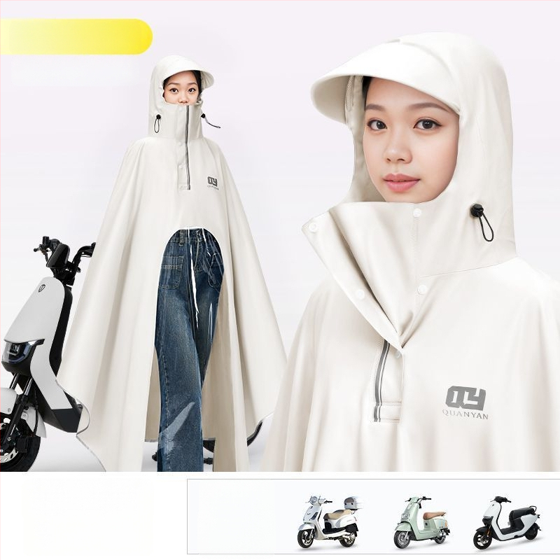 Πόντσο ποδηλάτου με πλήρη κάλυψη σώματος, ψηλό γιακά, PVC ύφασμα και PU συγκολλητικό στρώμα αδιάβροχο