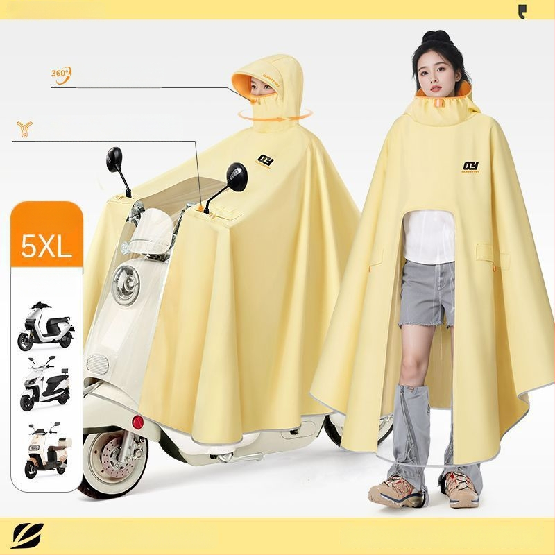 Πόντσο ποδηλάτου με πλήρη κάλυψη σώματος, ψηλό γιακά, PVC ύφασμα και PU συγκολλητικό στρώμα αδιάβροχο