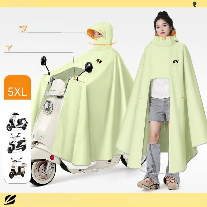 Πόντσο ποδηλάτου με πλήρη κάλυψη σώματος, ψηλό γιακά, PVC ύφασμα και PU συγκολλητικό στρώμα αδιάβροχο