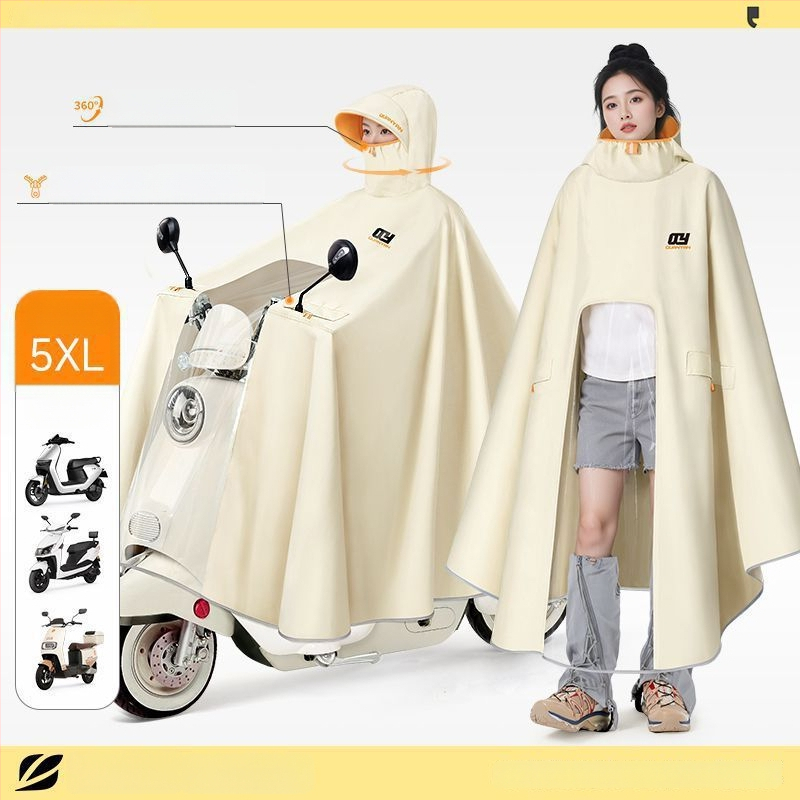 Πόντσο ποδηλάτου με πλήρη κάλυψη σώματος, ψηλό γιακά, PVC ύφασμα και PU συγκολλητικό στρώμα αδιάβροχο