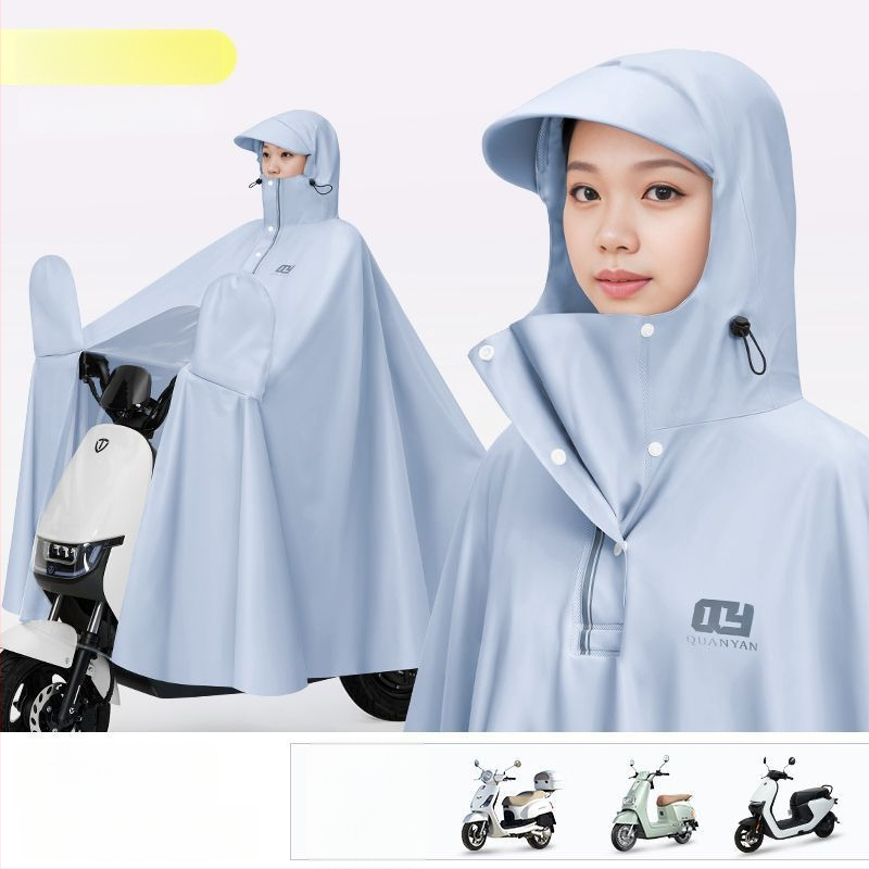 Πόντσο ποδηλάτου με πλήρη κάλυψη σώματος, ψηλό γιακά, PVC ύφασμα και PU συγκολλητικό στρώμα αδιάβροχο