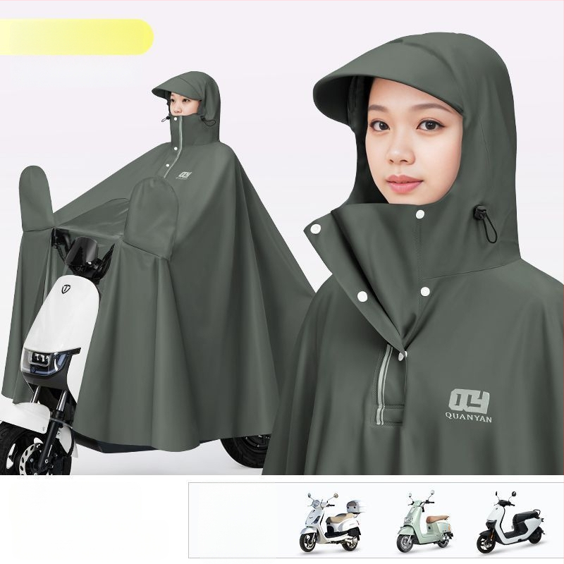 Πόντσο ποδηλάτου με πλήρη κάλυψη σώματος, ψηλό γιακά, PVC ύφασμα και PU συγκολλητικό στρώμα αδιάβροχο