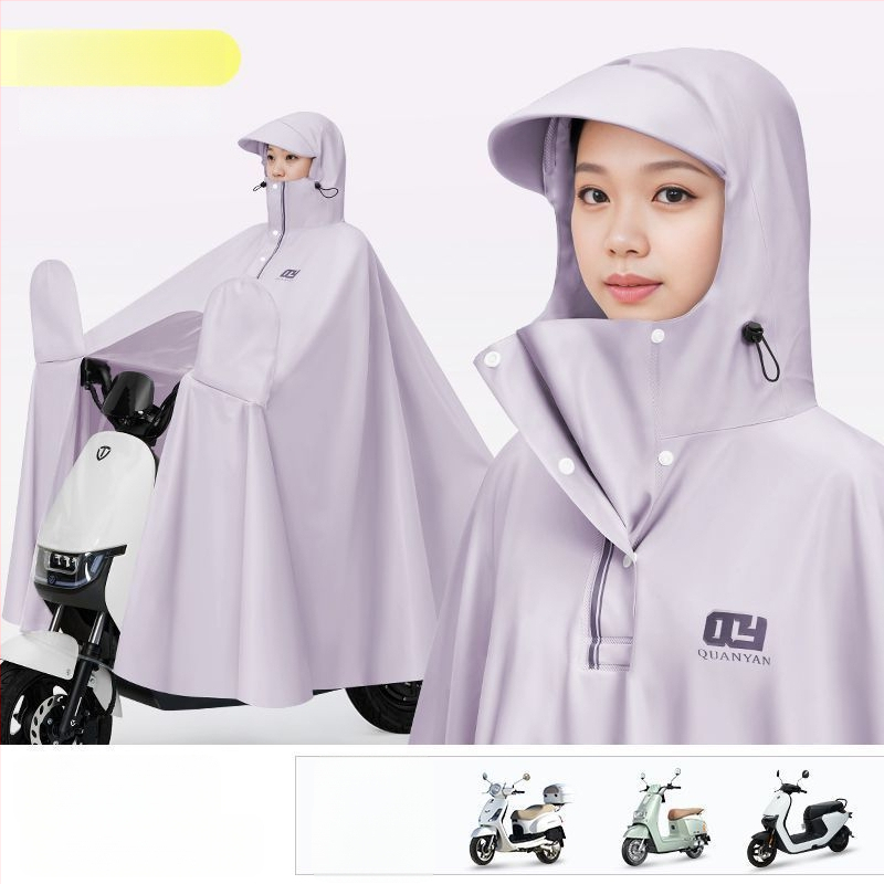 Πόντσο ποδηλάτου με πλήρη κάλυψη σώματος, ψηλό γιακά, PVC ύφασμα και PU συγκολλητικό στρώμα αδιάβροχο