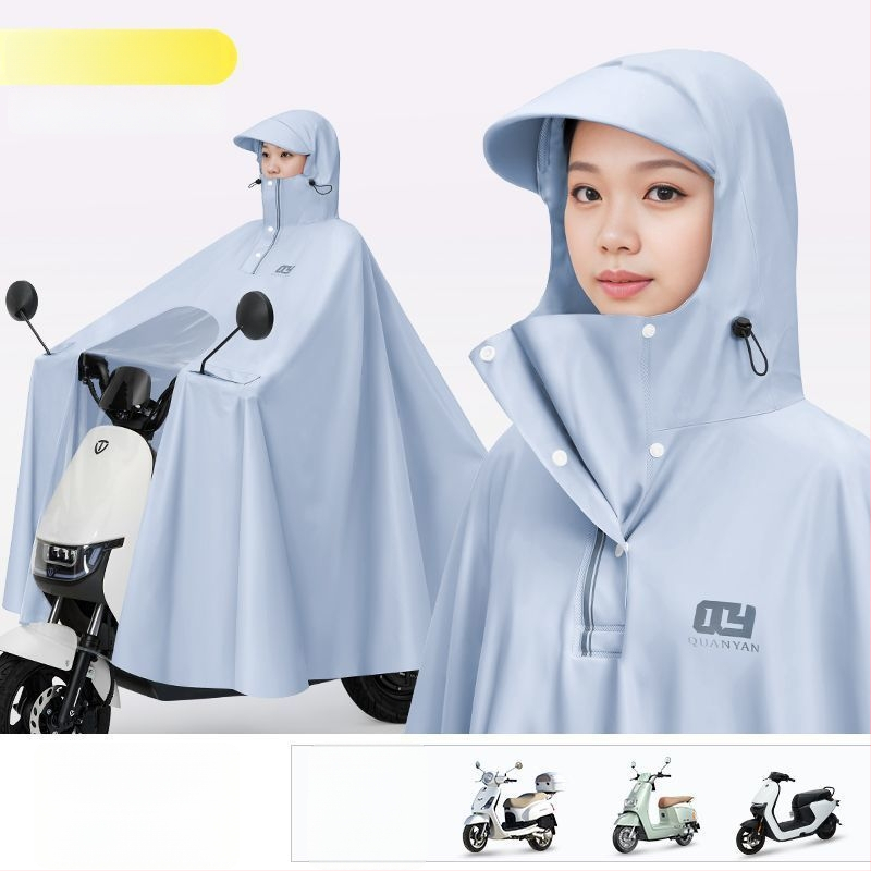 Πόντσο ποδηλάτου με πλήρη κάλυψη σώματος, ψηλό γιακά, PVC ύφασμα και PU συγκολλητικό στρώμα αδιάβροχο