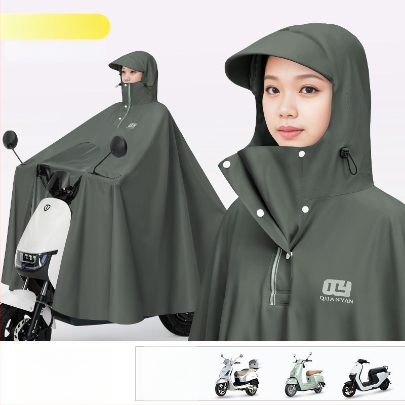 Πόντσο ποδηλάτου με πλήρη κάλυψη σώματος, ψηλό γιακά, PVC ύφασμα και PU συγκολλητικό στρώμα αδιάβροχο