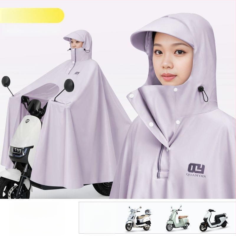 Πόντσο ποδηλάτου με πλήρη κάλυψη σώματος, ψηλό γιακά, PVC ύφασμα και PU συγκολλητικό στρώμα αδιάβροχο