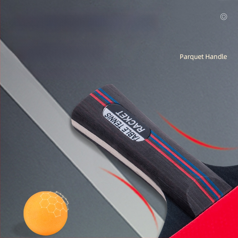 Kaks pingpongi raketi komplekti shakehand käepidemega, kõrge elastsus, poplar leht, positiivse liimiga kumm, kaasas kate ja 3 palli