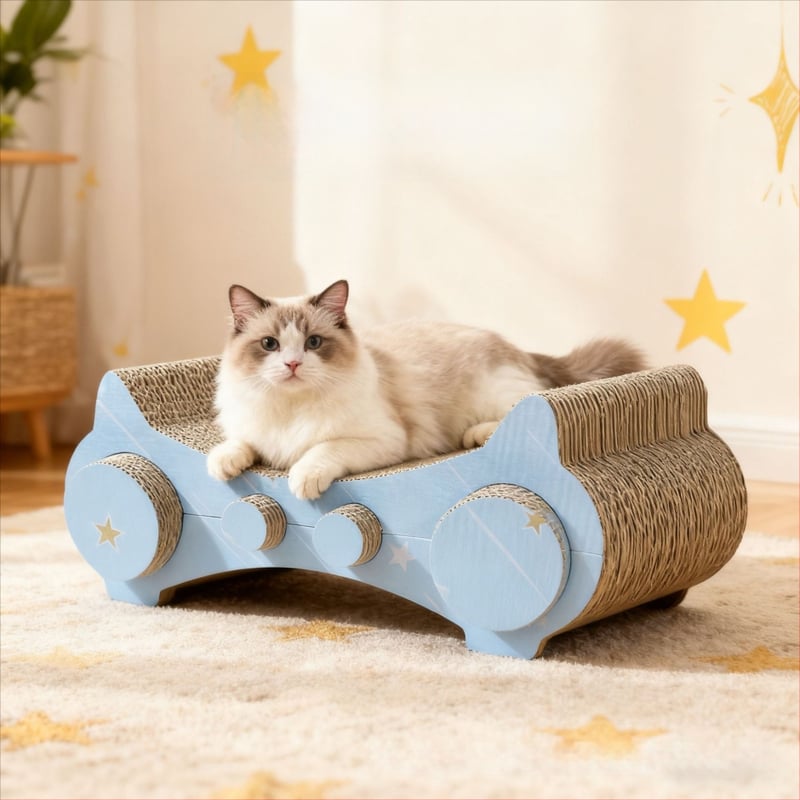 Πίνακας γρατσουνίσματος για γάτες, προστατευτικό καναπέ από κυματοειδές χαρτόνι, παιχνίδι γάτας για γατάκια, γλυκό στυλ