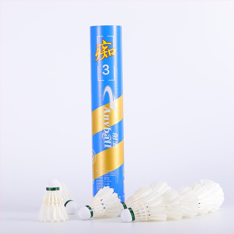 Badminton shuttlecock hane sulgedest ja nailonist, kolm astet vastupidav koolitränings jaoks