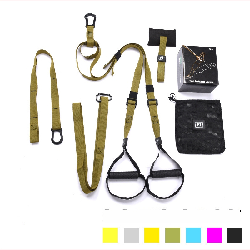 Fizinės pakabos treniruotės diržas su aukštos kokybės tinkleliu, traukimo virve, daugiafunkcinė treniravimo juosta vyrams ir moterims