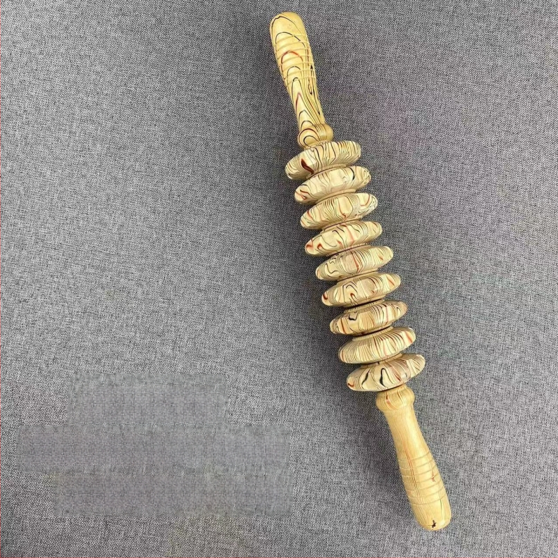 Medinis joga masažo volelis – visam kūnui, masažas juosmeniui, kaklui, nugarai, pečioms ir kojoms