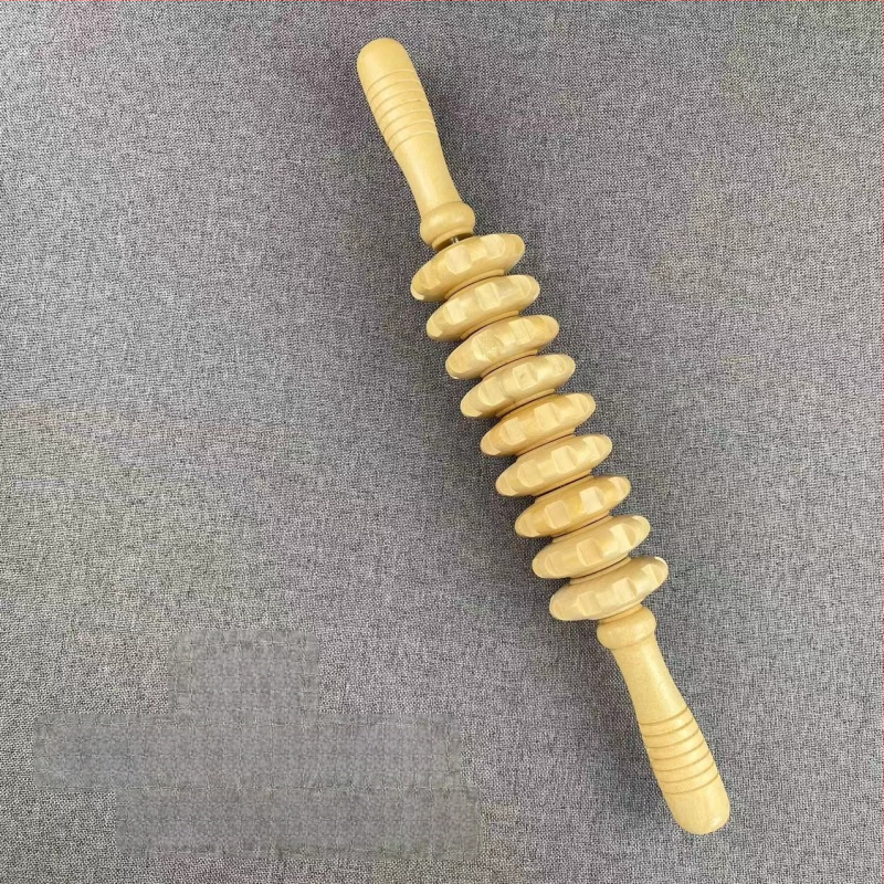 Medinis joga masažo volelis – visam kūnui, masažas juosmeniui, kaklui, nugarai, pečioms ir kojoms