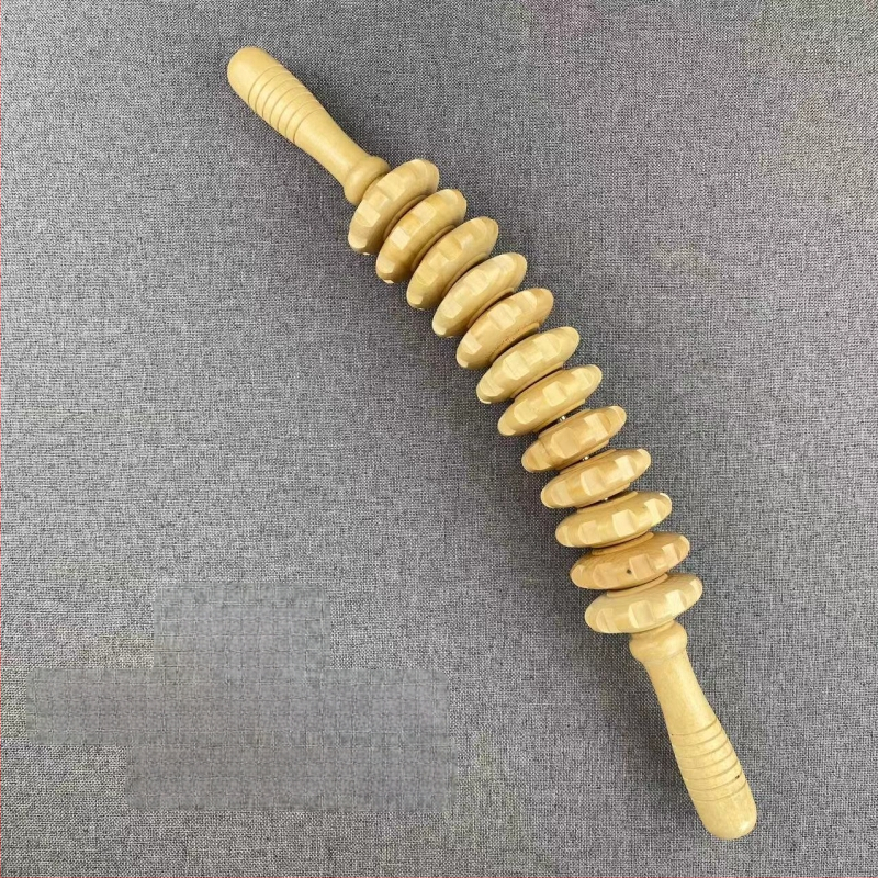 Medinis joga masažo volelis – visam kūnui, masažas juosmeniui, kaklui, nugarai, pečioms ir kojoms