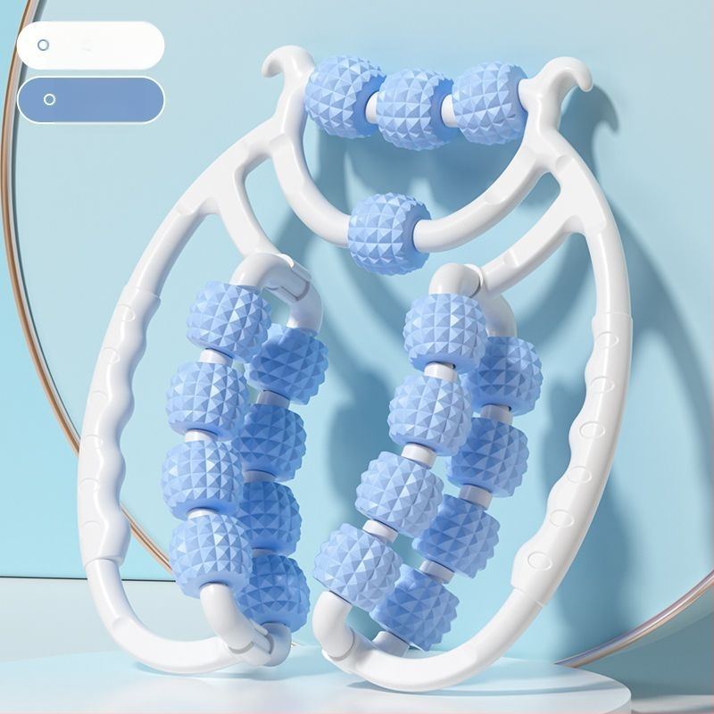 Jalaha massaažirull rõngaskujuline rattastega — kaasaskantav, sääre massaaž (3–4 ratast)