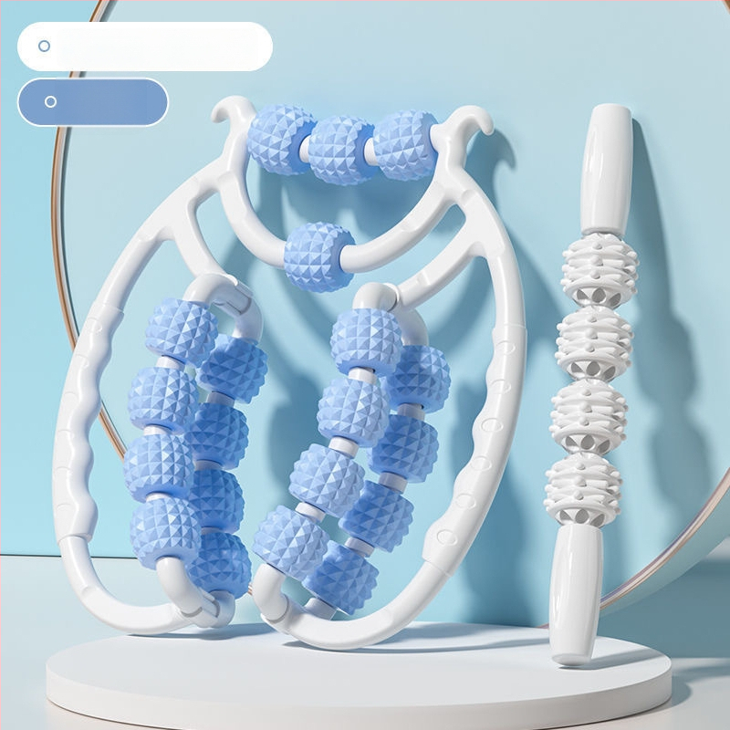 Jalaha massaažirull rõngaskujuline rattastega — kaasaskantav, sääre massaaž (3–4 ratast)