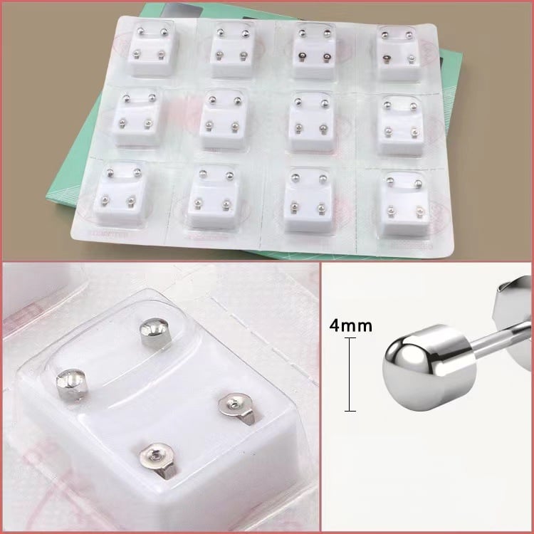 Όπλο τρυπήματος αυτιού – Ανοξείδωτος χάλυβας 316, ηλεκτροπλατίωση, unisex, απλό στυλ, κύκλος, καρδιά, πέντε αστέρια