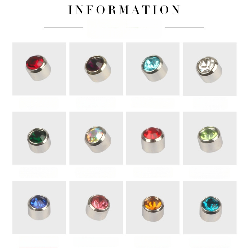 Όπλο τρυπήματος αυτιού – Ανοξείδωτος χάλυβας 316, ηλεκτροπλατίωση, unisex, απλό στυλ, κύκλος, καρδιά, πέντε αστέρια