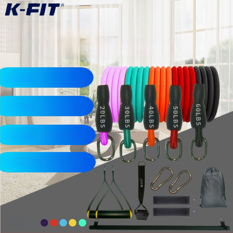 Latekso kabelio tempimo virvė namų treniruotėms – rankų jėga, krūtinės išplėtimas, pasipriešinimo treniruotė – 135×1600