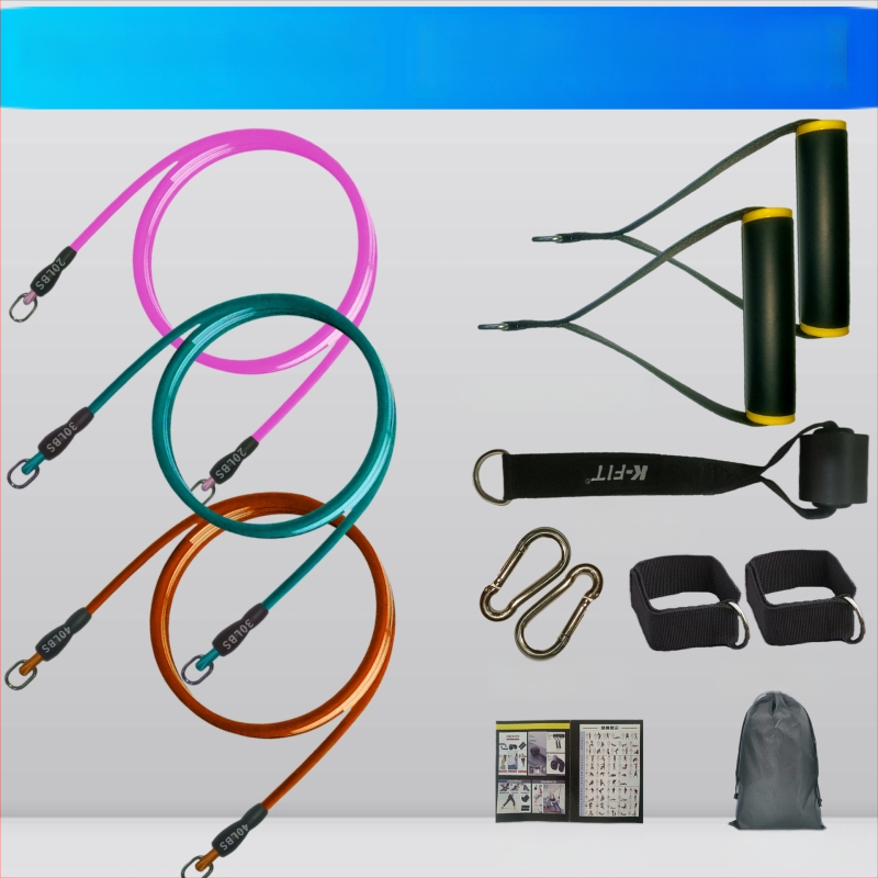 Latekso kabelio tempimo virvė namų treniruotėms – rankų jėga, krūtinės išplėtimas, pasipriešinimo treniruotė – 135×1600