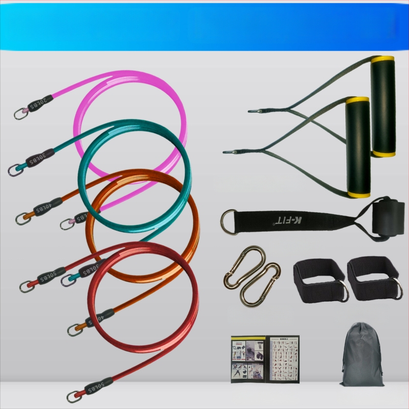 Latekso kabelio tempimo virvė namų treniruotėms – rankų jėga, krūtinės išplėtimas, pasipriešinimo treniruotė – 135×1600