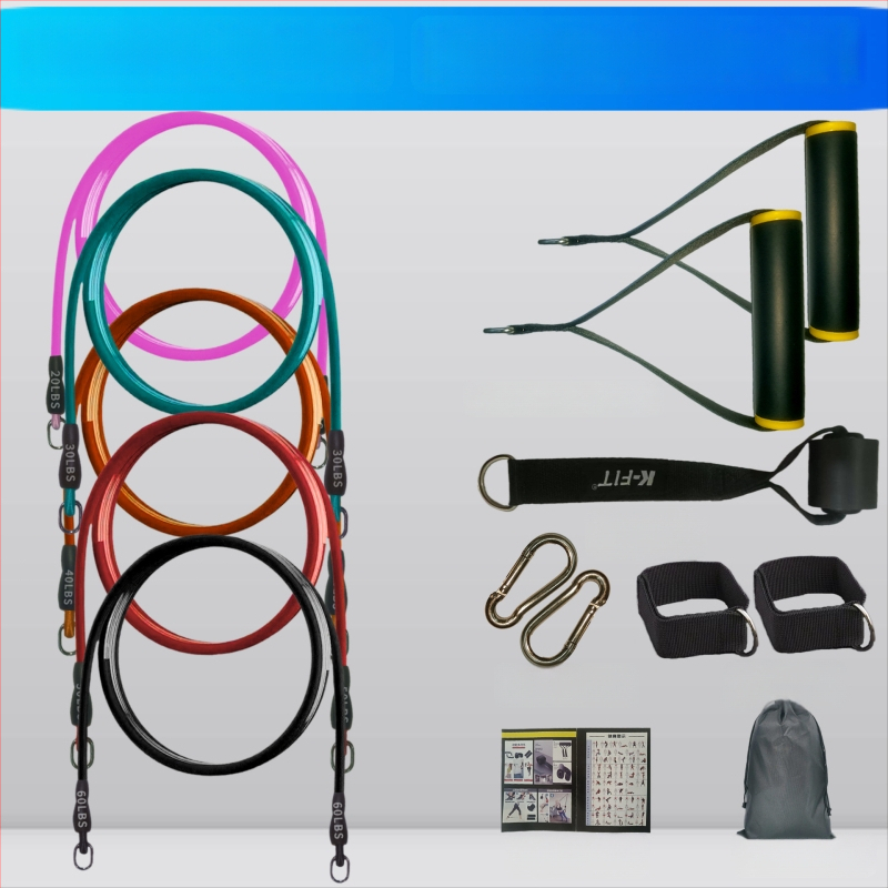 Latekso kabelio tempimo virvė namų treniruotėms – rankų jėga, krūtinės išplėtimas, pasipriešinimo treniruotė – 135×1600