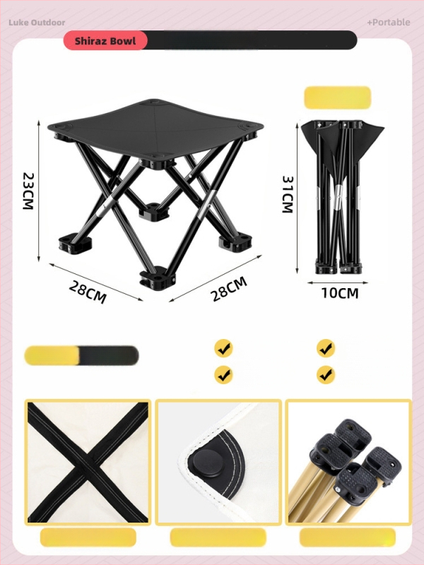 Metalo lauko sulankstomas stalo ir kėdės komplektas, nešiojamas kempingo ir kelionėms įranga