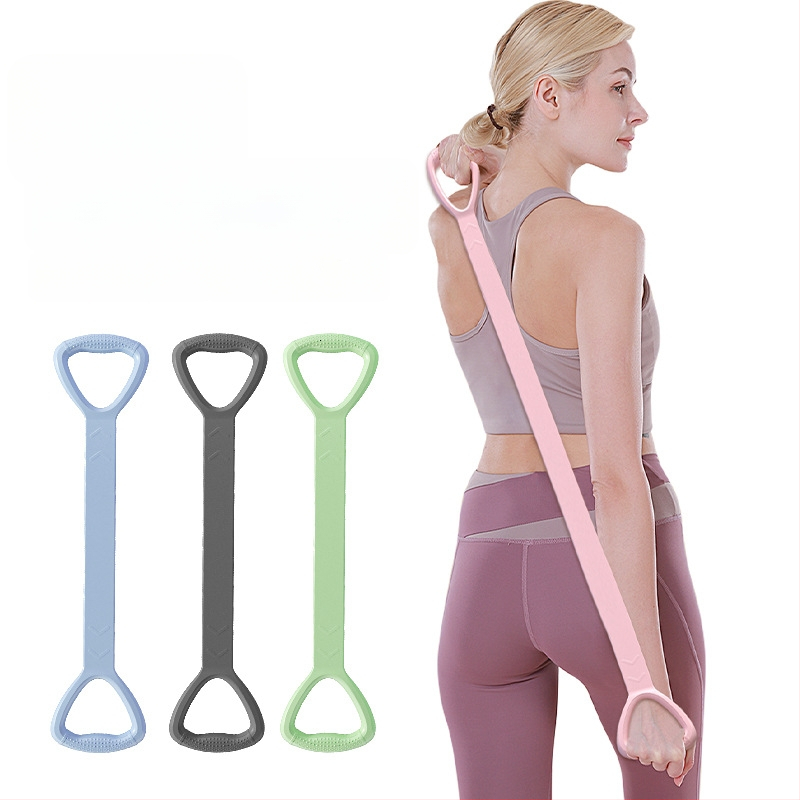 TPE Figure-8 įtampa įrenginys jogai ir fitnesui – tempimo virvė, nugaros ir pečių formavimui, suaugusiems
