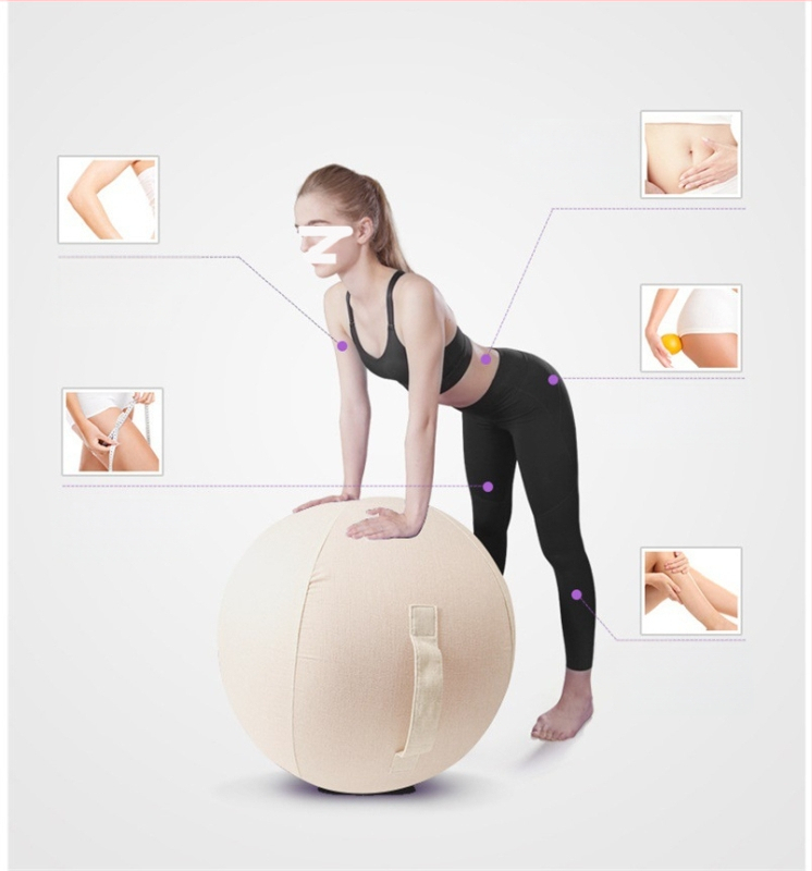 Set Pilates joga lopte s navlakom od pamuka-lina, anti-rupture, stolica za jogu za trudnoću, promjer 55/65/75 cm