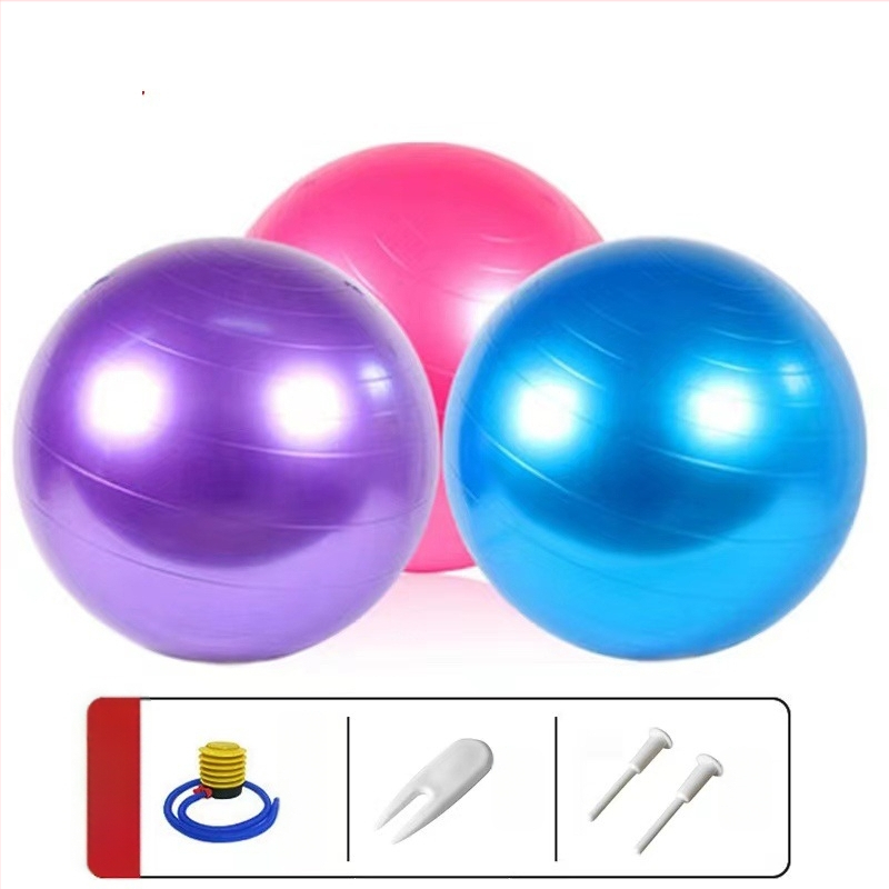 Set Pilates joga lopte s navlakom od pamuka-lina, anti-rupture, stolica za jogu za trudnoću, promjer 55/65/75 cm