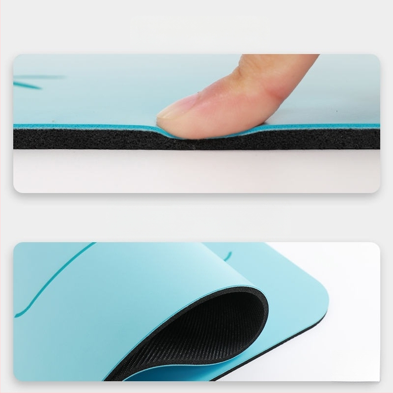 Joga paklājs – dabiskā kaučuka, 8 mm, āsanas līnija