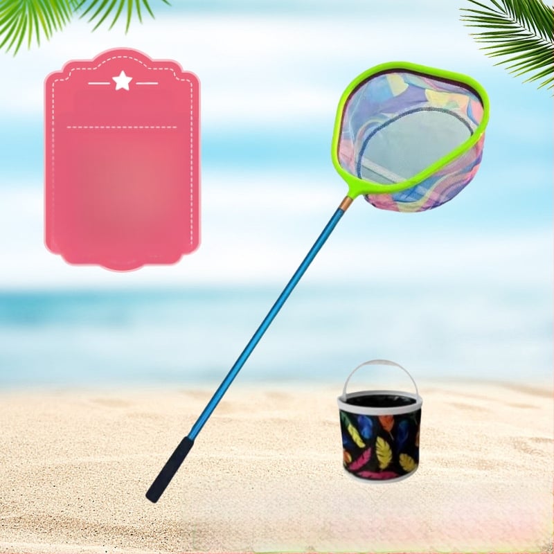 Bērnu nerūsējošā tērauda teleskopiska zvejas siets ar smalka acs un augstu blīvumu – 5 kg slodze