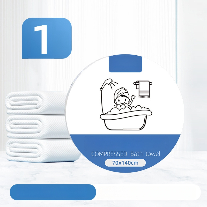 Vienkartinis kompresinis dušo rankšluostis iš augalinių pluoštų, 50 g ir daugiau, atskirai įpakuotas, nešiojamas veido rankšluostis kelionėms