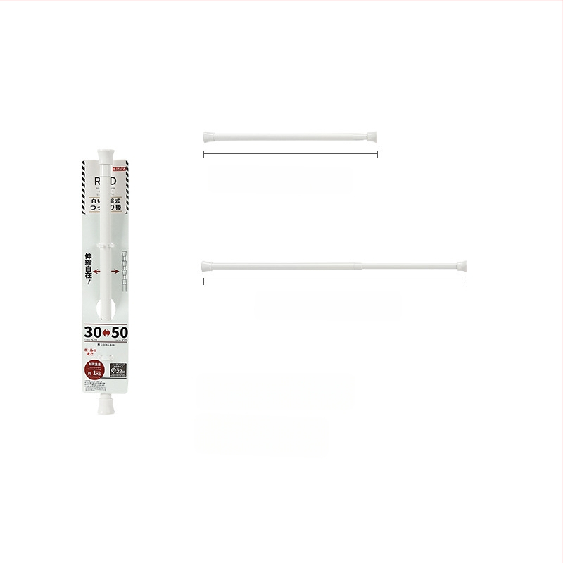 Bez urbšanas aizkariem āķis ar teleskopisku stieni, plastmasa, maksimālā slodze 5 kg, japāņu stilā, 2 gab.