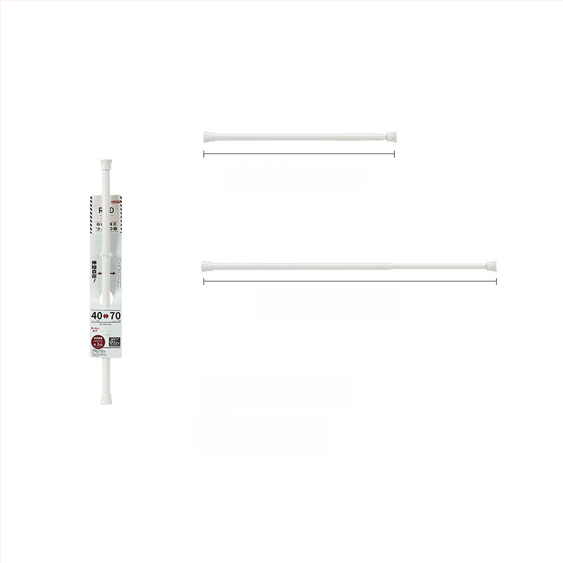 Bez urbšanas aizkariem āķis ar teleskopisku stieni, plastmasa, maksimālā slodze 5 kg, japāņu stilā, 2 gab.