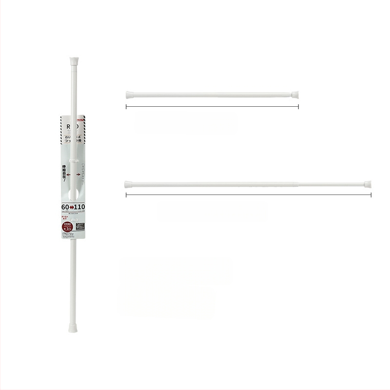 Bez urbšanas aizkariem āķis ar teleskopisku stieni, plastmasa, maksimālā slodze 5 kg, japāņu stilā, 2 gab.