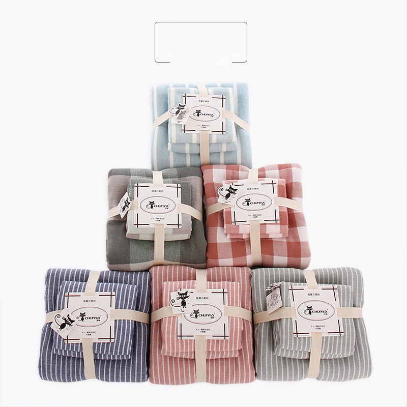 Jaapani stiilis puuvillaste rätikute komplekt karbis (3 tk), Jacquard kudumine, 550 GSM, logoga kohandamine