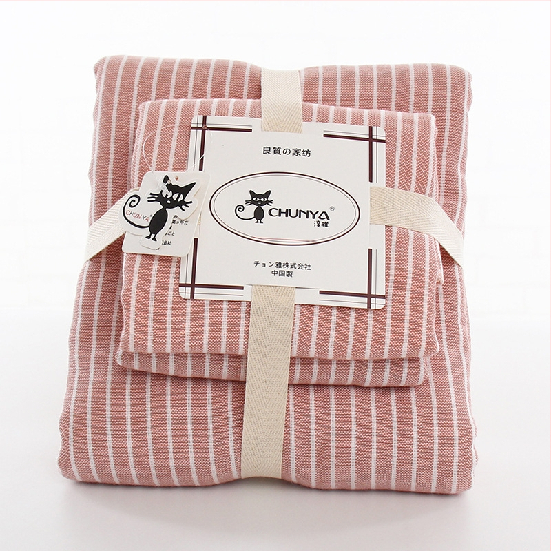 Jaapani stiilis puuvillaste rätikute komplekt karbis (3 tk), Jacquard kudumine, 550 GSM, logoga kohandamine