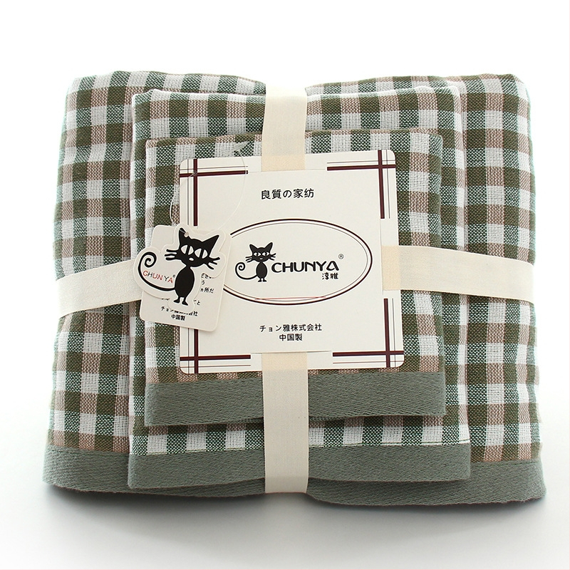 Jaapani stiilis puuvillaste rätikute komplekt karbis (3 tk), Jacquard kudumine, 550 GSM, logoga kohandamine