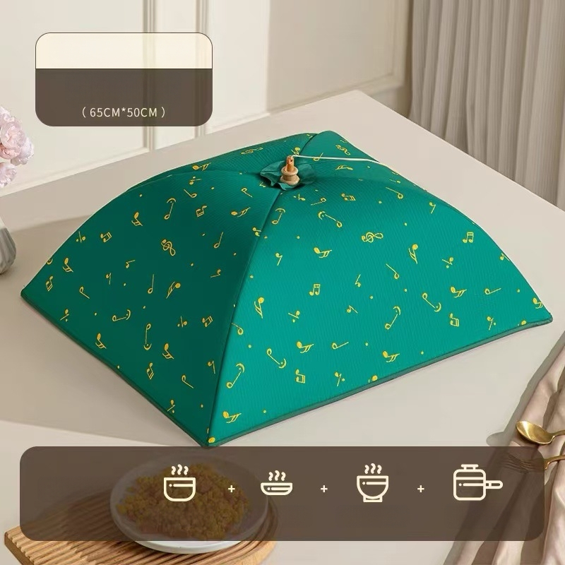 Soojendav toidukate võrgust materjalist, kokkukäiv söögilaua kate, kärbeste ja tolmu kaitse