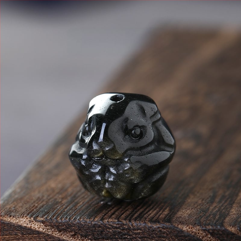 Zodiakide obsidiaanist käevõru helmestega DIY – vabad helmed, käsitöö, kõrgekvaliteediline vanaaegne stiil