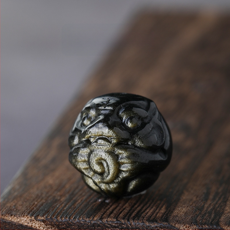 Zodiakide obsidiaanist käevõru helmestega DIY – vabad helmed, käsitöö, kõrgekvaliteediline vanaaegne stiil