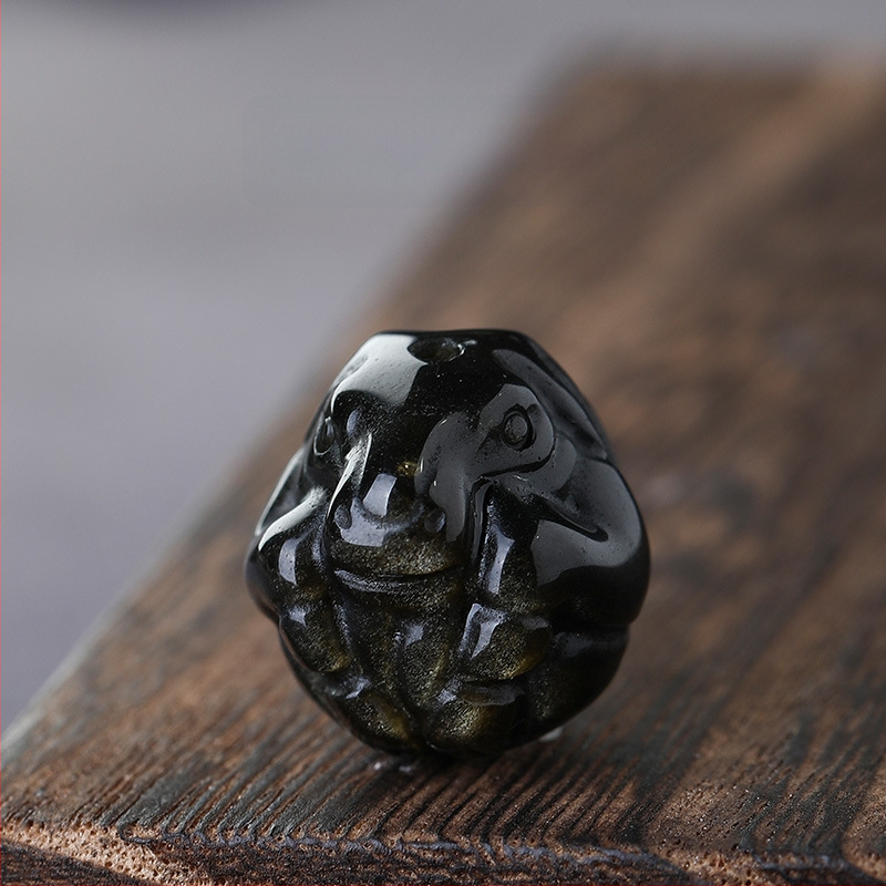 Zodiakide obsidiaanist käevõru helmestega DIY – vabad helmed, käsitöö, kõrgekvaliteediline vanaaegne stiil