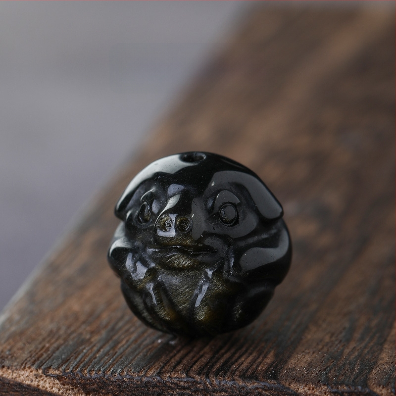 Zodiakide obsidiaanist käevõru helmestega DIY – vabad helmed, käsitöö, kõrgekvaliteediline vanaaegne stiil