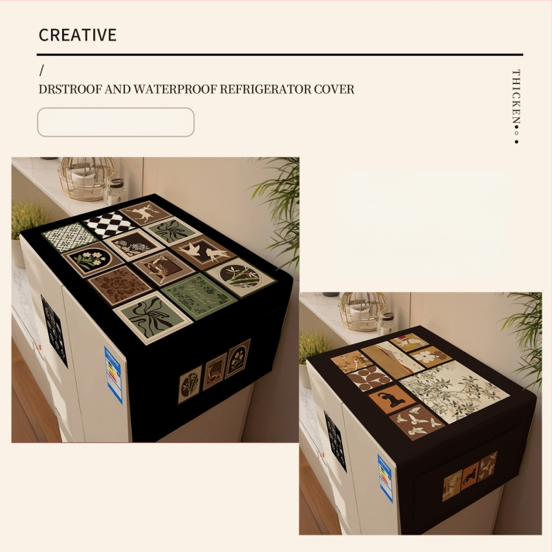 Viduslaiku stilā veidots ierīču pārsegs, poliestera šķiedra, piemērots ledusskapim un veļas mazgājamai, dzīvojamajam istabai un restorāniem