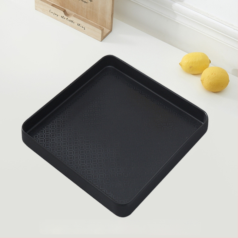 Πλαστικός τετράγωνος δίσκος οικιακής χρήσης, γεωμετρικό στυλ, απλός σχεδιασμός, κατάλληλος για φλυτζάνια τσαγιού, ποτήρια νερού και μικρές γλάστρες, διακόσμηση σε σκανδιναβικό ύφος