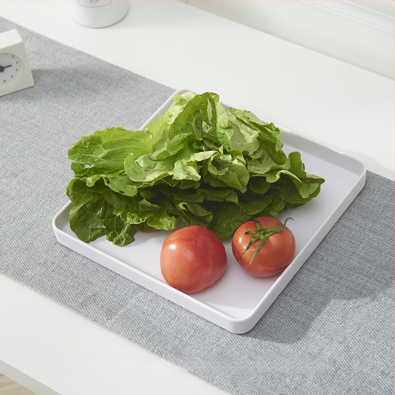 Πλαστικός τετράγωνος δίσκος οικιακής χρήσης, γεωμετρικό στυλ, απλός σχεδιασμός, κατάλληλος για φλυτζάνια τσαγιού, ποτήρια νερού και μικρές γλάστρες, διακόσμηση σε σκανδιναβικό ύφος