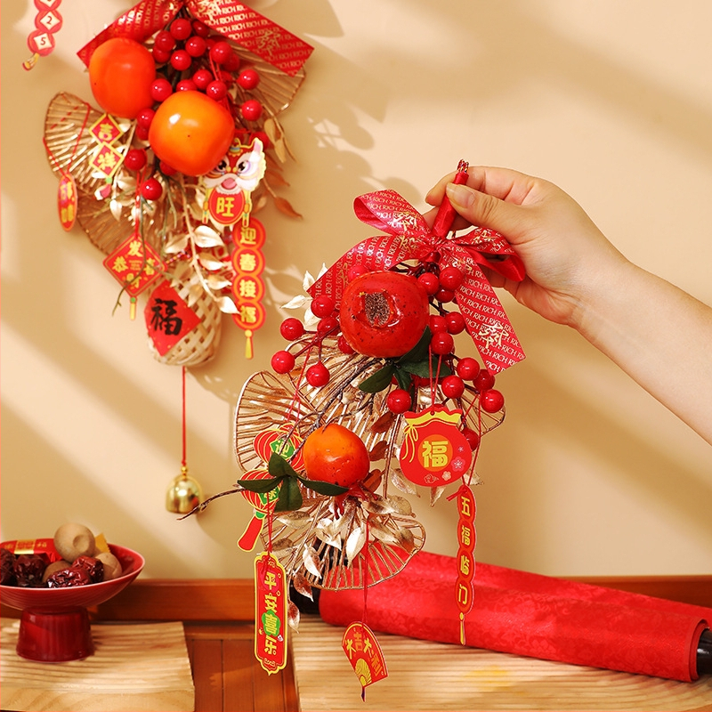 Ukselinke käepideme jaoks mõeldud langev dekoratsioon, millel on Fu sümbol ja Madude aasta, Kevadfestivalile; PP kotis pakendatud; materjal: Muu; bränd: Happy xiaoer