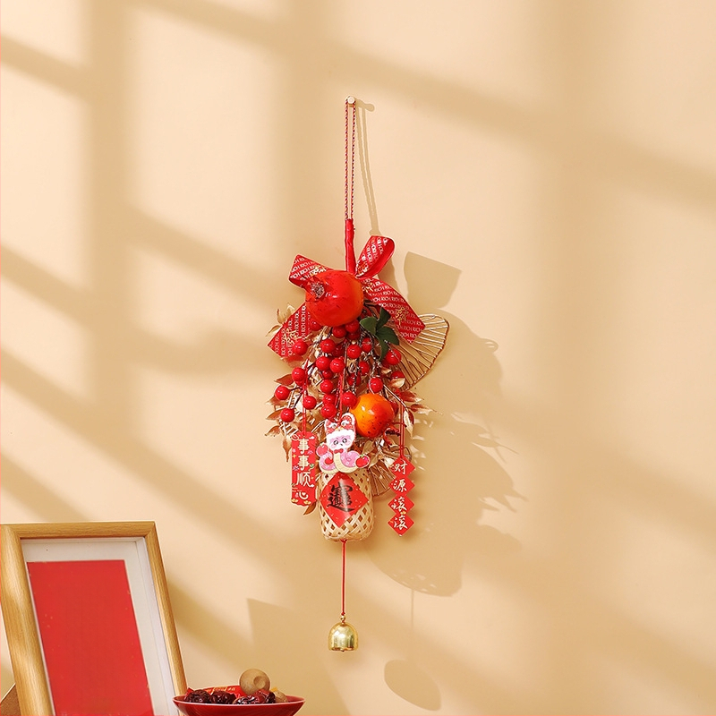Ukselinke käepideme jaoks mõeldud langev dekoratsioon, millel on Fu sümbol ja Madude aasta, Kevadfestivalile; PP kotis pakendatud; materjal: Muu; bränd: Happy xiaoer