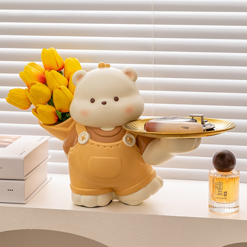 Vaigust sissekäigu ornament karu motiiviga – sissekäigu dekoratsioon, vaigukäsitöö